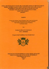 Upaya meningkatkan hasil elajar siswa dengan menggunakan model pembelajaran make a match pada mata pelajaran pendidikan kewarganegaraan di kelas IV SD negeri 173119 peanajagar tapanuli utara tahun pelajaran  2016/2017