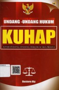 Undang-Undang Hukum: KUHAP (Kitab Undang-Undang Hukum Acara Pidana)