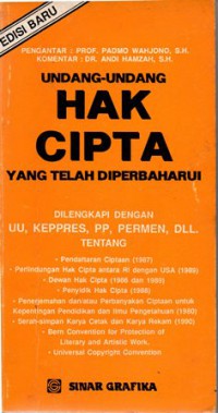 Undang-Undang Hak Cipta Yang telah Diperbaharui, Ed.1, Cet.4