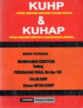 KUHP Kitab Undang-Undang Hukum Pidana Dan KUHP kitab Undang-Undang Hukum Acara Pidana