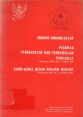 Undang-Undang Dasar Pedoman Penghayatan Dan Pengamalan Pancasila Garis-Garis Besar Haluan Negara, Cet.2