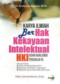 Karya Ilmiah Berhak Kekayaan Intelektual (HKI) Bidang Manajemen Pendidikan IPA