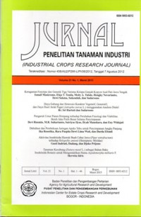 JURNAL PENELITIAN TANAMAN INDUSTRI = INDUSTRIAL CROPS RESEARCH JOURNAL