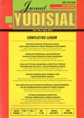 JURNAL YUDISIAL : CONFLICTUS LEGEM