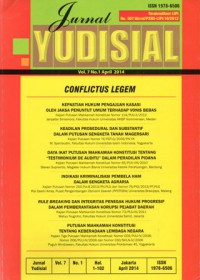 JURNAL YUDISIAL : CONFLICTUS LEGEM