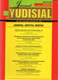 JURNAL YUDISIAL : LIBERTAS, JUSTITIA, VERITAS