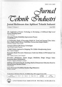 Jurnal Teknik Industri : Jurnal Keilmuan dan Aplikasi Teknik Industri