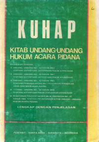 KUHAP : Kitab Undang-Undang Hukum Acara Pidana