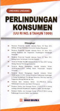 Undang-undang Perlindungan Konsumen: UU RI no.8 tahun 1999, cet.1